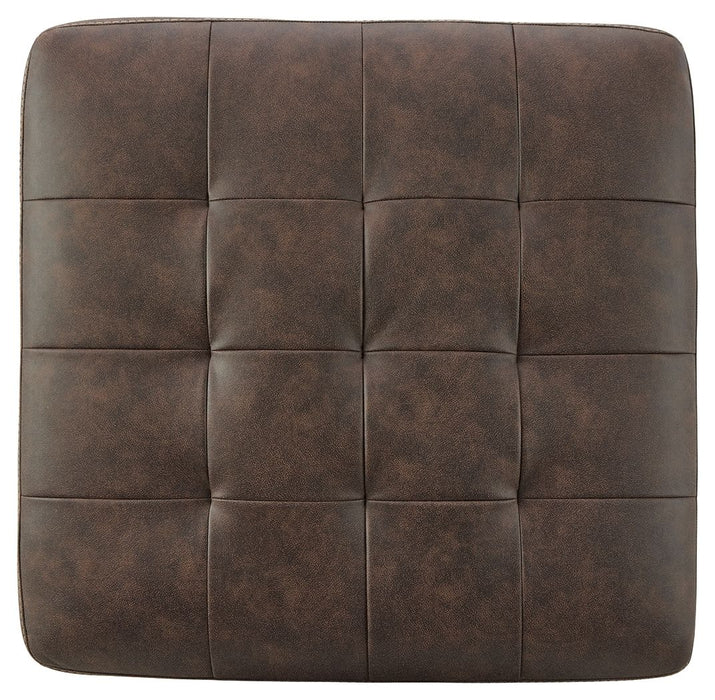 Maderla Oversized Accent Ottoman - Walnut