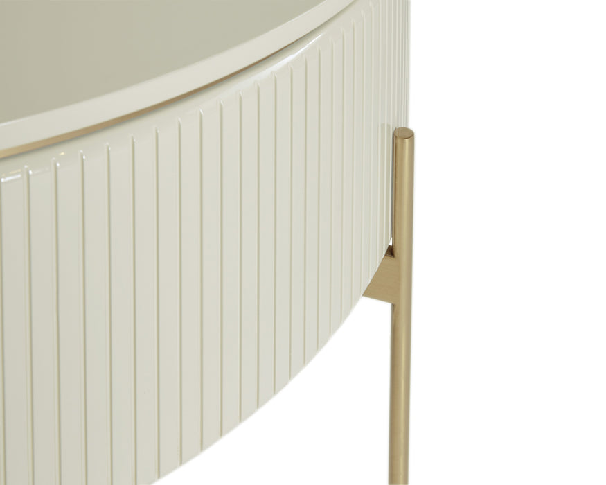 Paloma Lift Top Coffee Table - High Gloss Cream