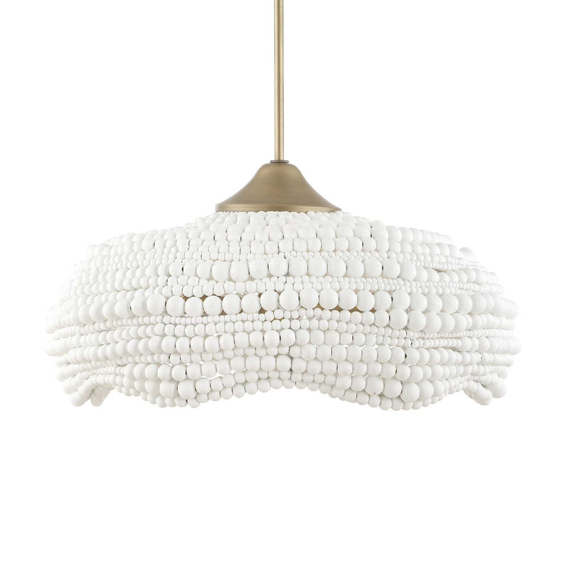 Biddeford - 5 Light Beaded Pendant - White