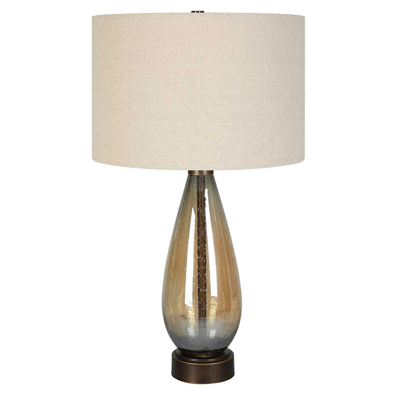 Baltic - Teardrop Glass Table Lamp - Dark Brown