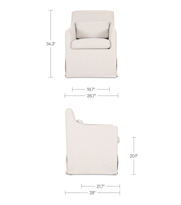 Lydia - Slipcover Dining Chair - Beige