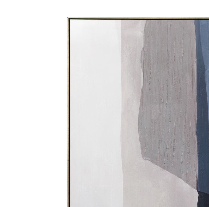 Salone Canvas Art - Beige / Blue