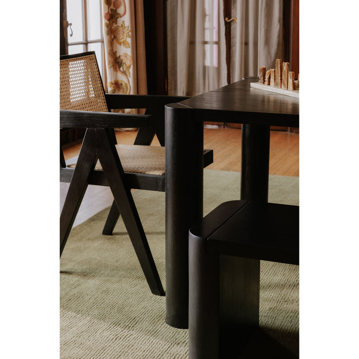 Post - Small Dining Bench - Black Oak