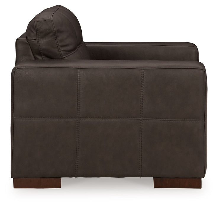 Luigi - Chair And A Half - Leather Match - Thunder