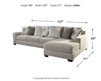 Ardsley 2-Piece Sectional with RHF Chaise (3 Seater)