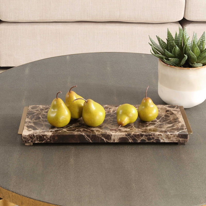Marble Crest - Tray - Light Brown