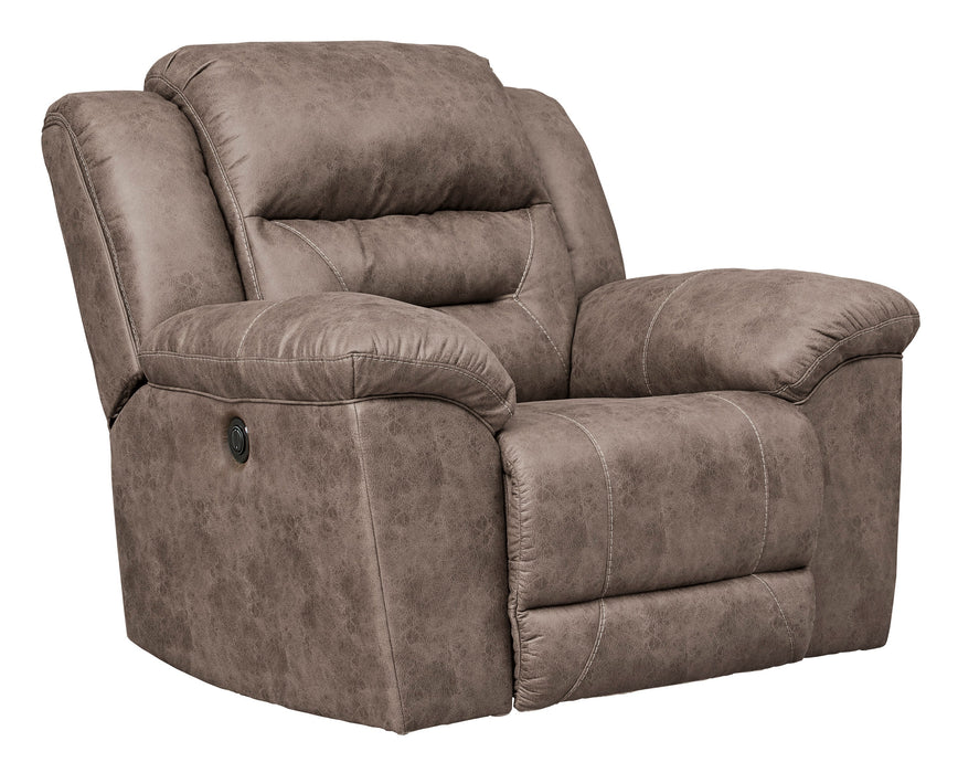 Stoneland Power Recliner Chair - Fossil - Furniture Depot