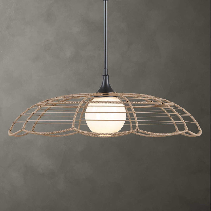 Lakeside - Indoor-Outdoor 1 Light Pendant - Black