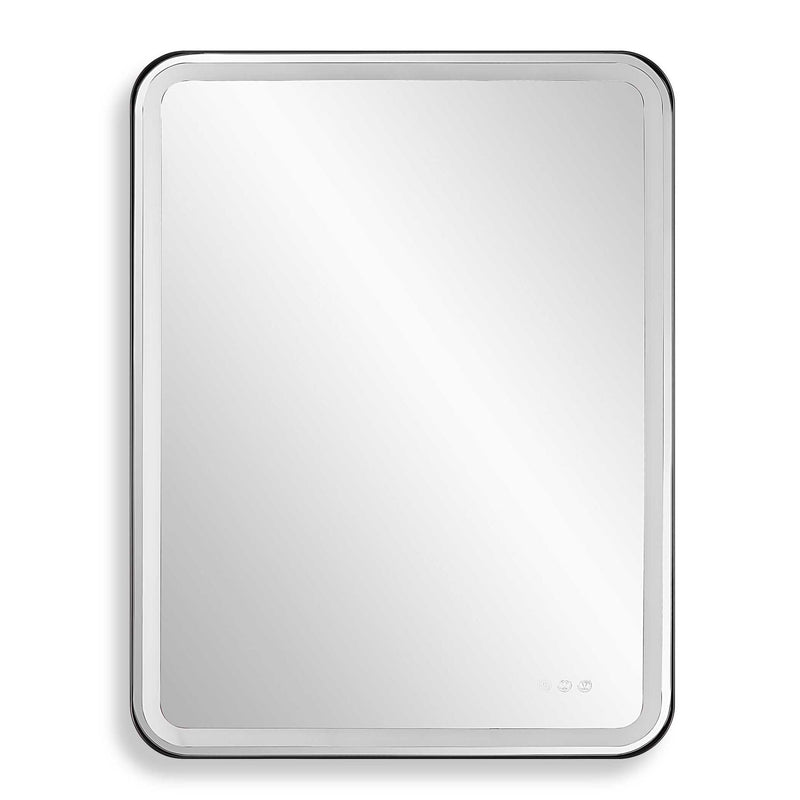 Crofton - Lighted Nickel Vanity Mirror - Gray