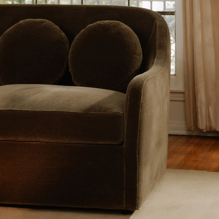 Rialto - Faux Mohair Sofa - Deep Green