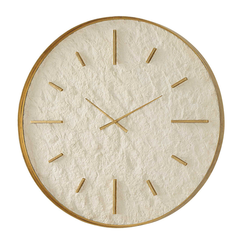 Stone Serenity - Wall Clock - Light Brown