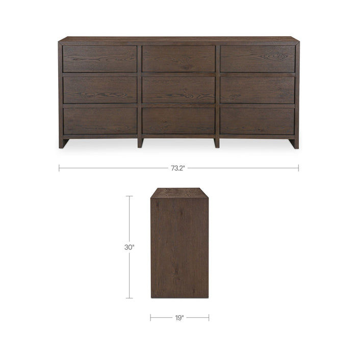 Jenson - 9 Drawer Dresser - Brown