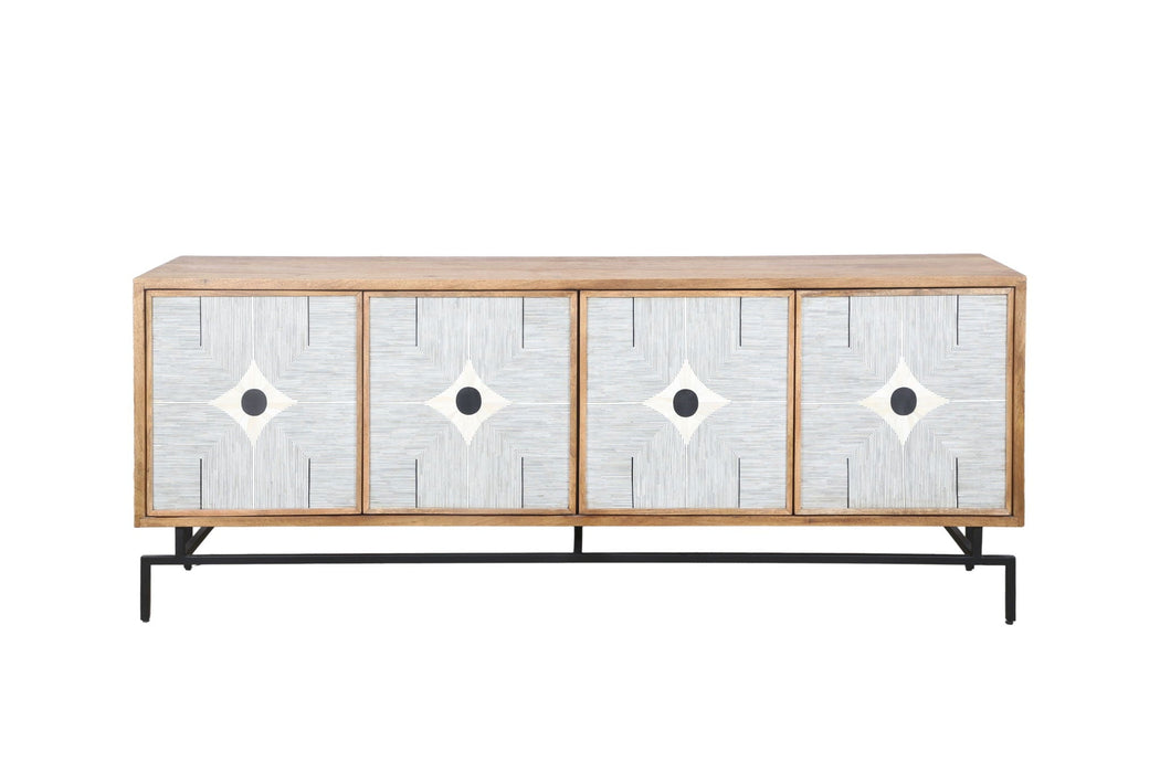 Everett - Server - Rustic Brown Mango / Ivory Bone / Grey Resin