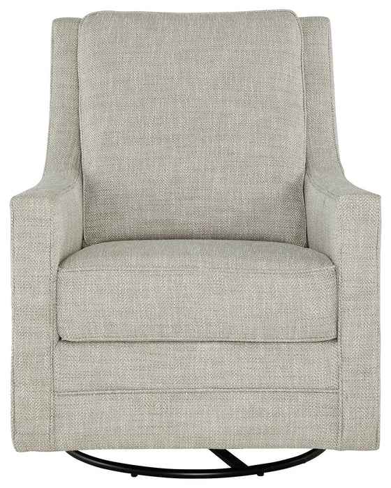 Kambria - Swivel Glider Accent Chair - Fabric - Fog