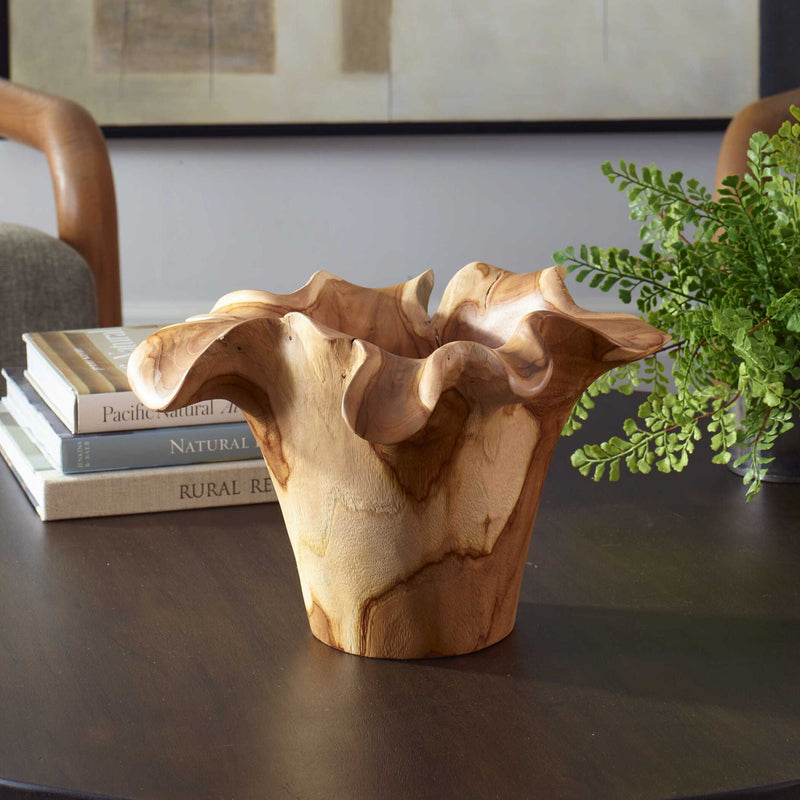 Teak Flow - Outdoor Bowl - Natural