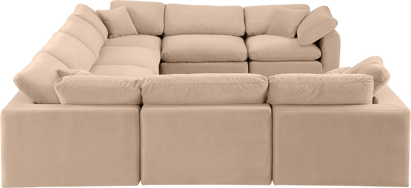 Comfy - 8 Piece Velvet Modular Sectional