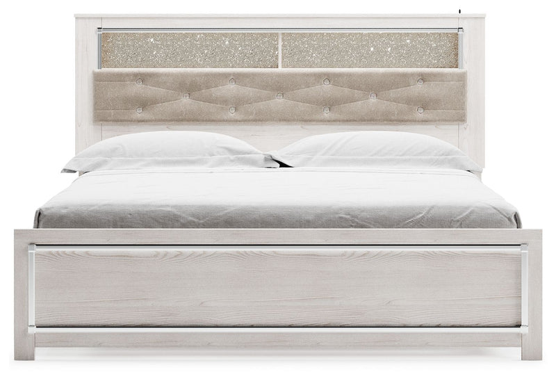 Altyra - King Bookcase Panel Bed - White