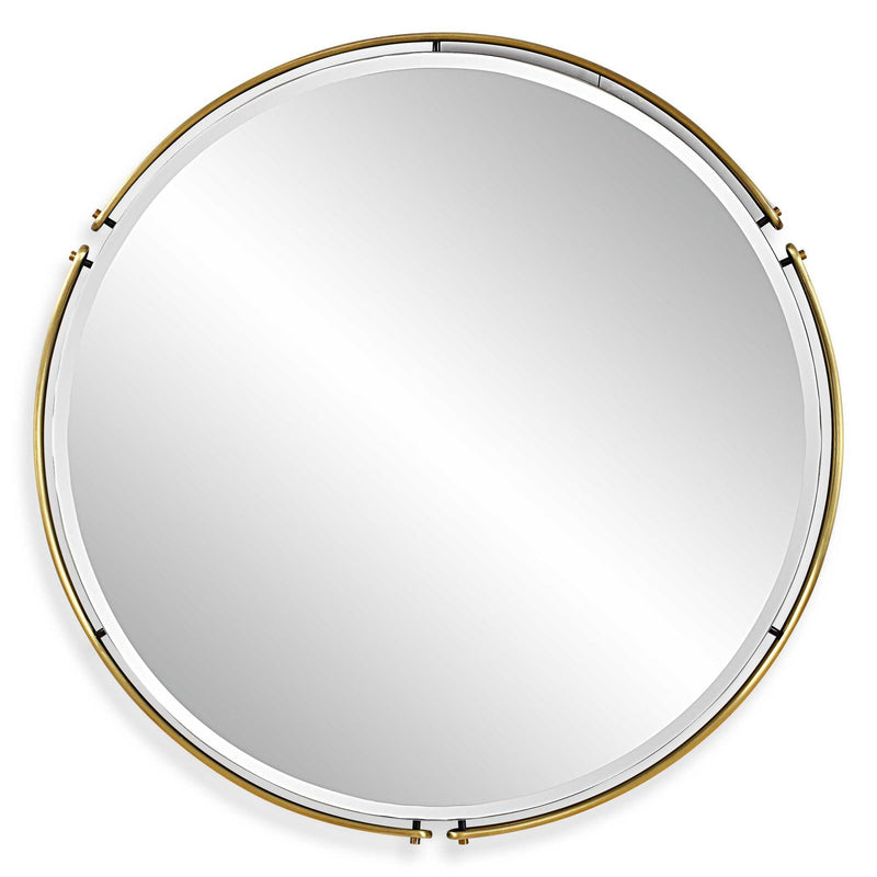 Wesley - Round Mirror - Gold