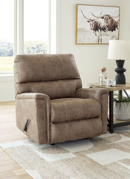 Navi - Rocker Recliner - Faux Leather - Fossil