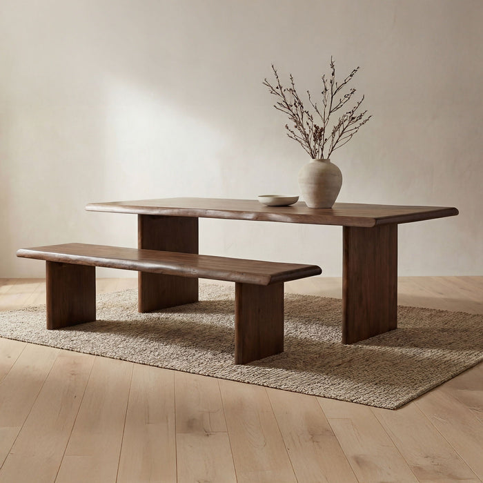 Lila - Large Dining Bench - Brown