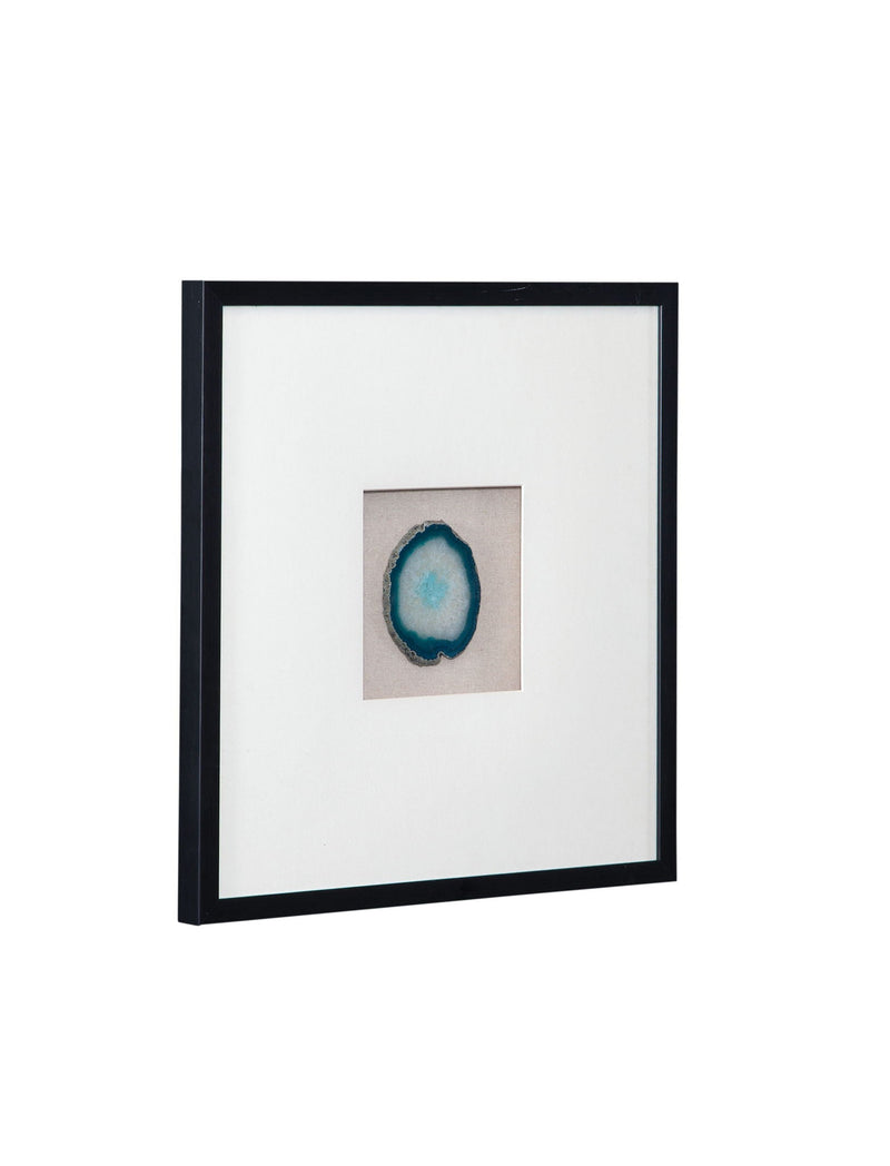 Crystal Geode Wall Art - Blue / White