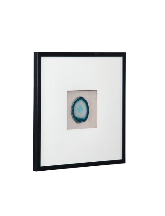 Crystal Geode Wall Art - Blue / White