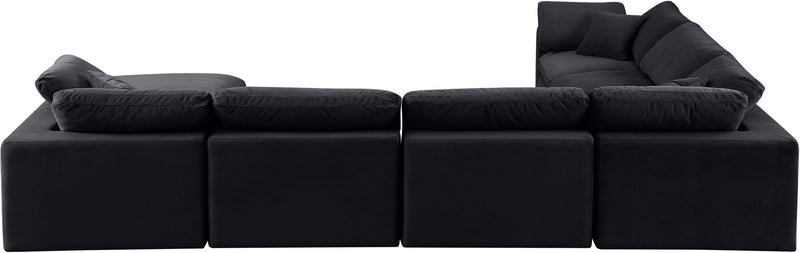 Comfy - 7 Piece Velvet Modular Sectional With Chaise