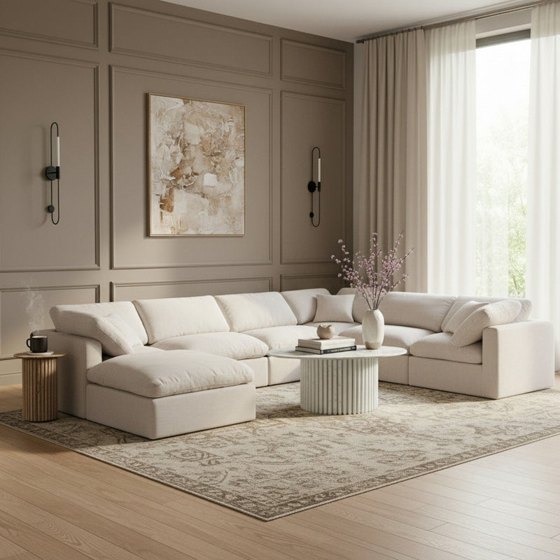Indulge - Linen 7 Piece Modular Sectional