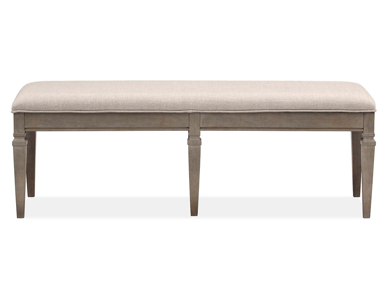 Lancaster - Bench With Upholstered Seat - Dovetail Gray