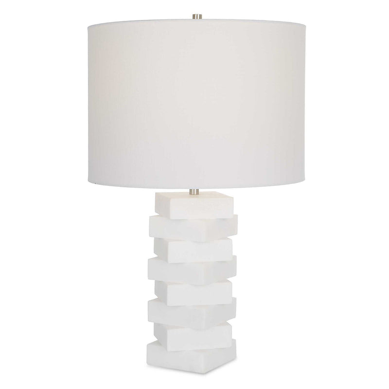 Ascent - White Geometric Table Lamp