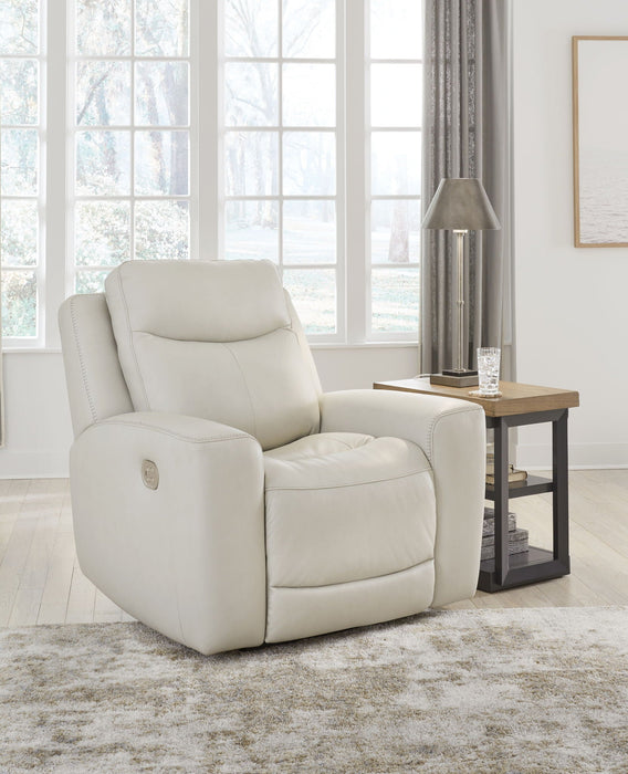 Mindanao - Pwr Recliner/Adj Headrest - Leather Match - Coconut