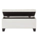 Winston Rectangular Storage Ottoman in White - Furniture Depot