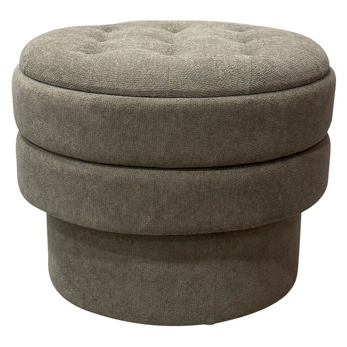 Kepler Round Storage Ottoman Moss