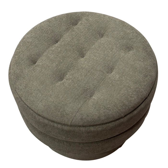 Kepler Round Storage Ottoman Moss