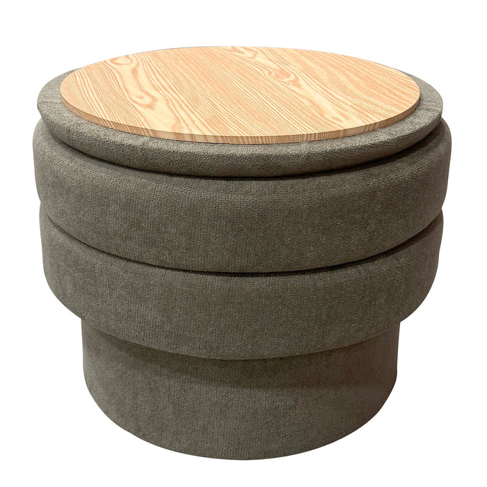 Kepler Round Storage Ottoman Moss