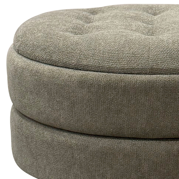 Kepler Round Storage Ottoman Moss