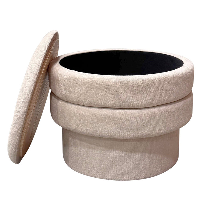 Kepler Round Storage Ottoman Oat