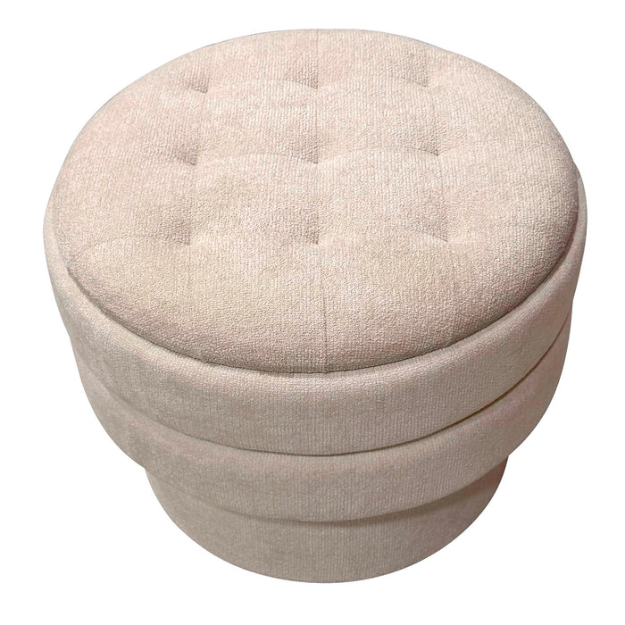 Kepler Round Storage Ottoman Oat
