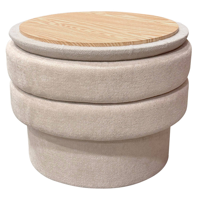 Kepler Round Storage Ottoman Oat