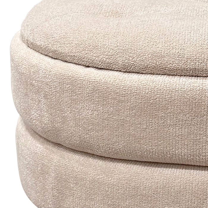Kepler Round Storage Ottoman Oat