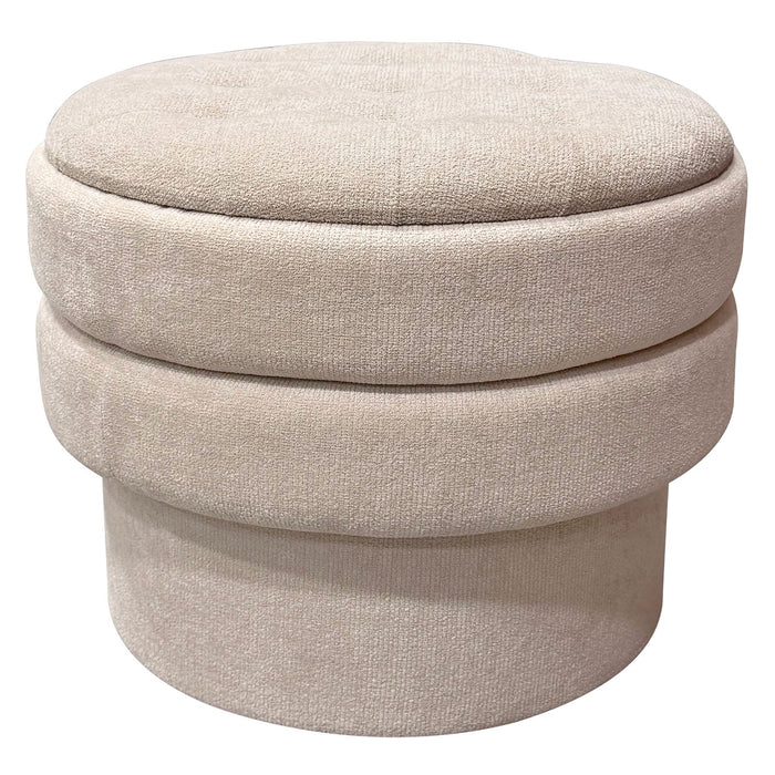 Kepler Round Storage Ottoman Oat