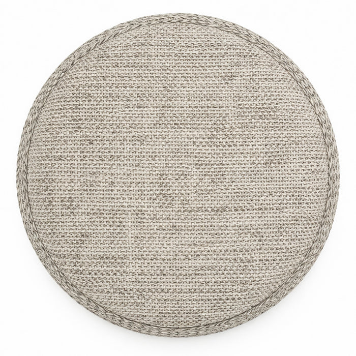 Indigo Storage Ottoman Beige Charcoal
