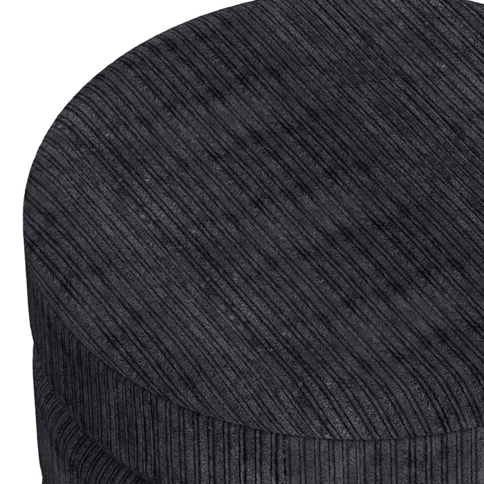 Willo Round Ottoman Black