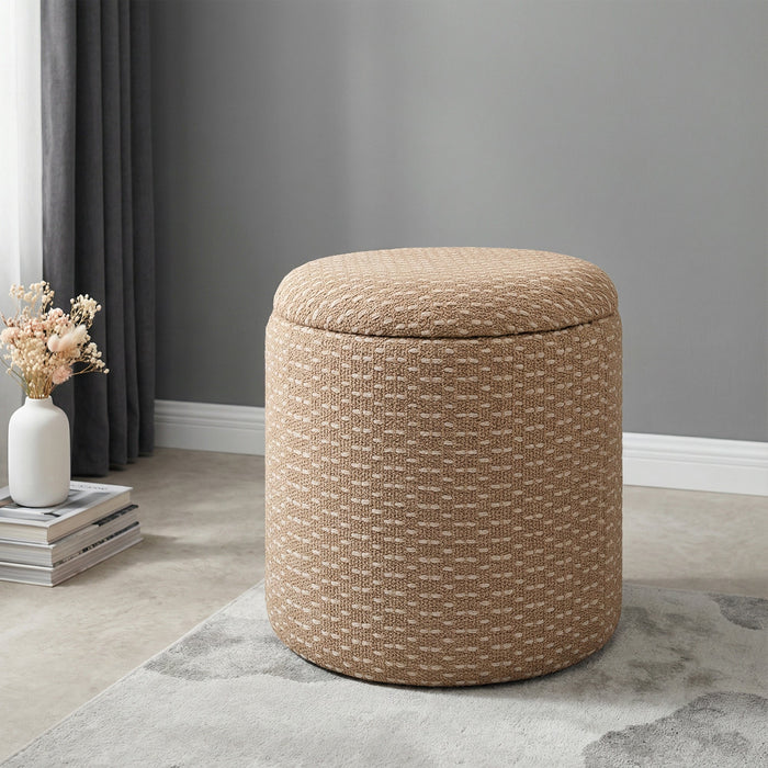 Fenna Storage Ottoman Camel
