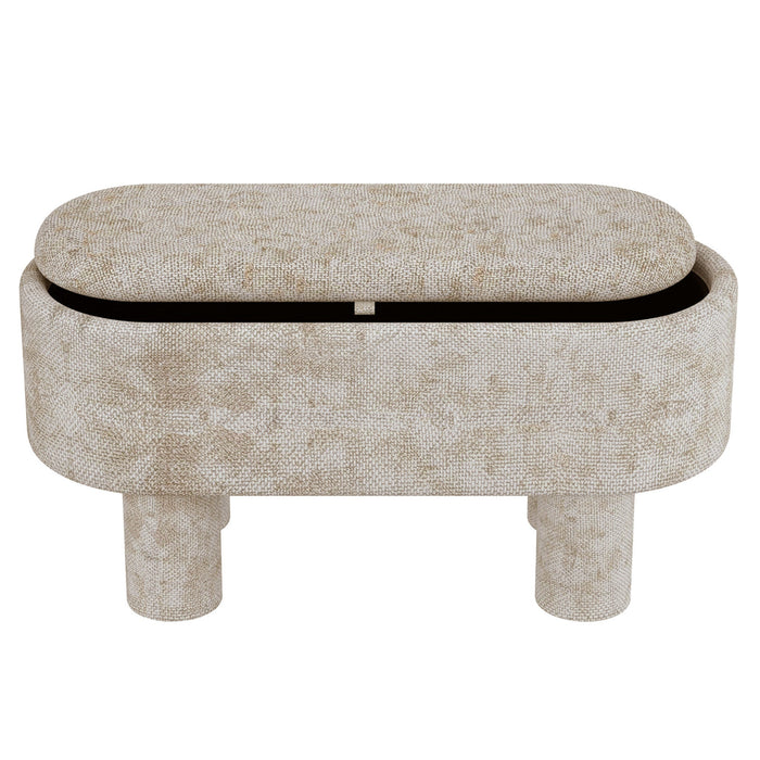 Sezron Storage Ottoman Bench Beige