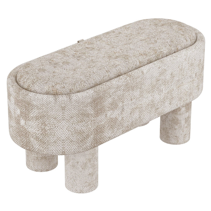 Sezron Storage Ottoman Bench Beige