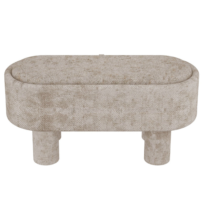 Sezron Storage Ottoman Bench Beige