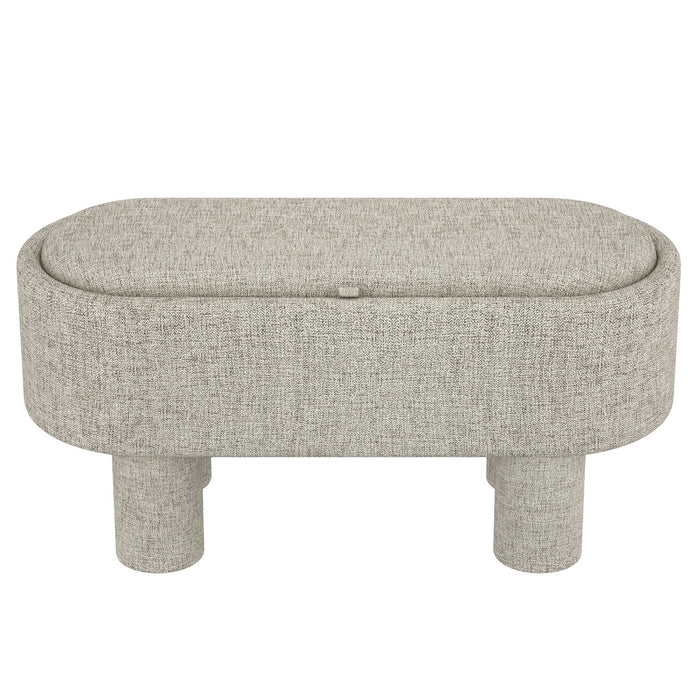 Sezron Storage Ottoman Bench Warm Grey