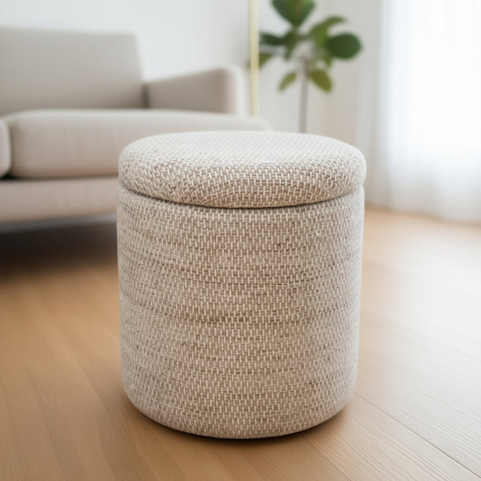 Dalia Storage Ottoman Beige