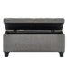 LILA-STORAGE OTTOMAN-GREY - Furniture Depot